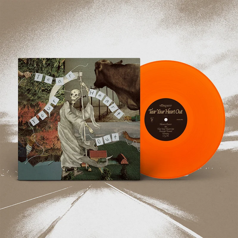 villagerrr - Tear Your Heart Out (with Bonus Flexi) - LP - 'Hi-Vis Orange' Colour Vinyl