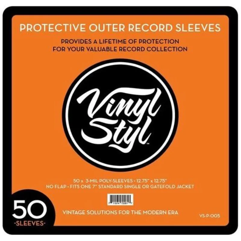 Vinyl Styl - 12 Inch Vinyl Record Outer Sleeve Polyethylene - 50 Count