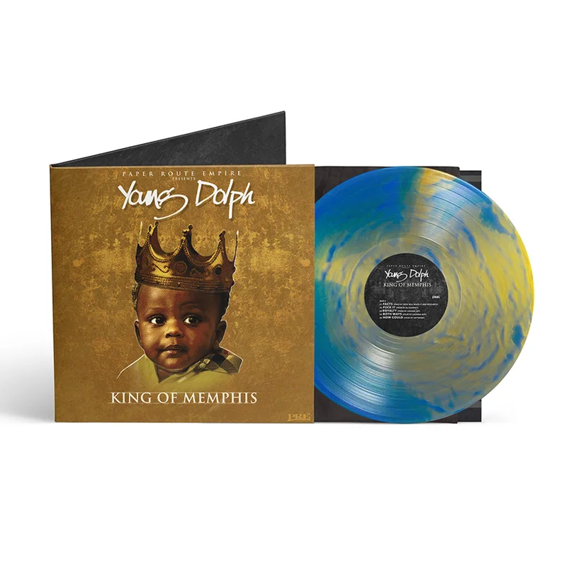 Young Dolph - King Of Memphis (10 Yr Anniversary - Royalty Blue & Gold Vinyl) ROYALTY BLUE & GOLD GALAXY VINYL (Vinyl LP) PRE-ORDER